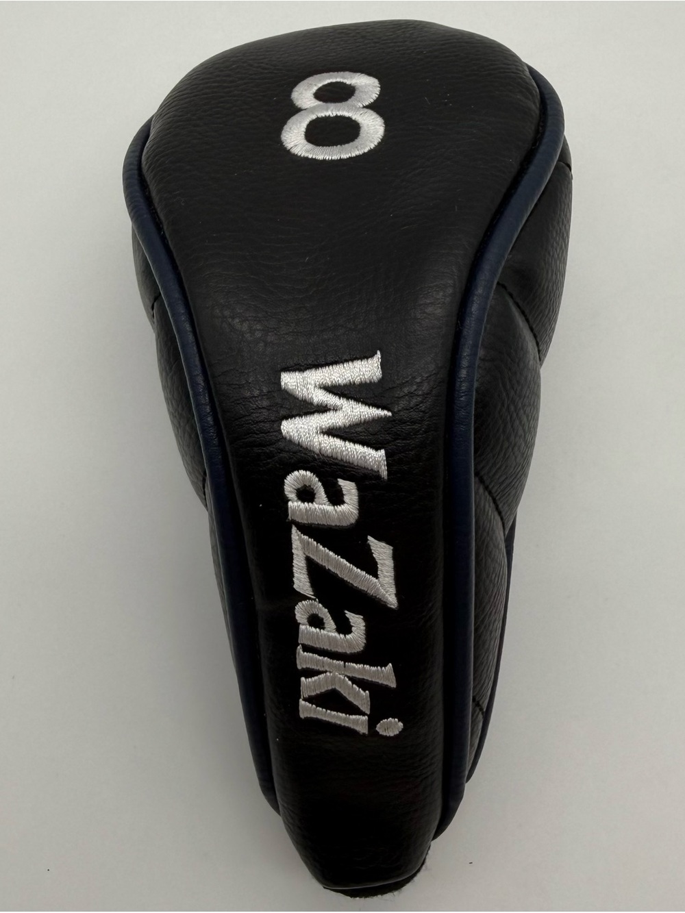 Wazaki 8 Wood Black w/white Trim Golf Club Head Cover Zipper  Closure